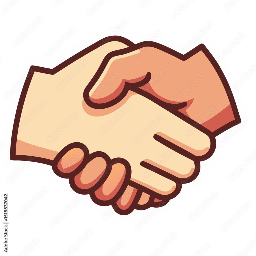 Fototapeta premium Illustration of a Handshake: Depicting Agreement, Collaboration, and Partnership