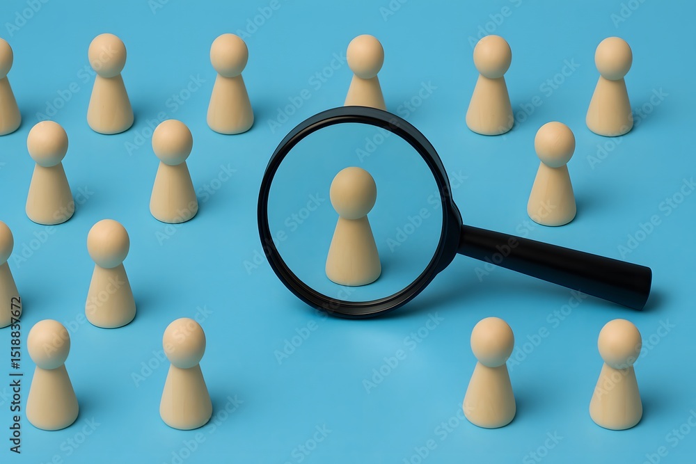 Obraz premium Leadership Talent Search: Unique Individual Employee Selection in Recruitment Process
