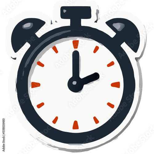 Illustration of a Classic Stopwatch Depicting Time Measurement, Timing, and Deadline Concept
