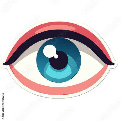Illustration of a stylized eye perfect for design, art, and visual communication