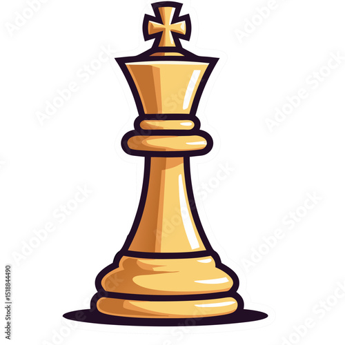 A golden chess king piece against a black background, representing strategy and victory