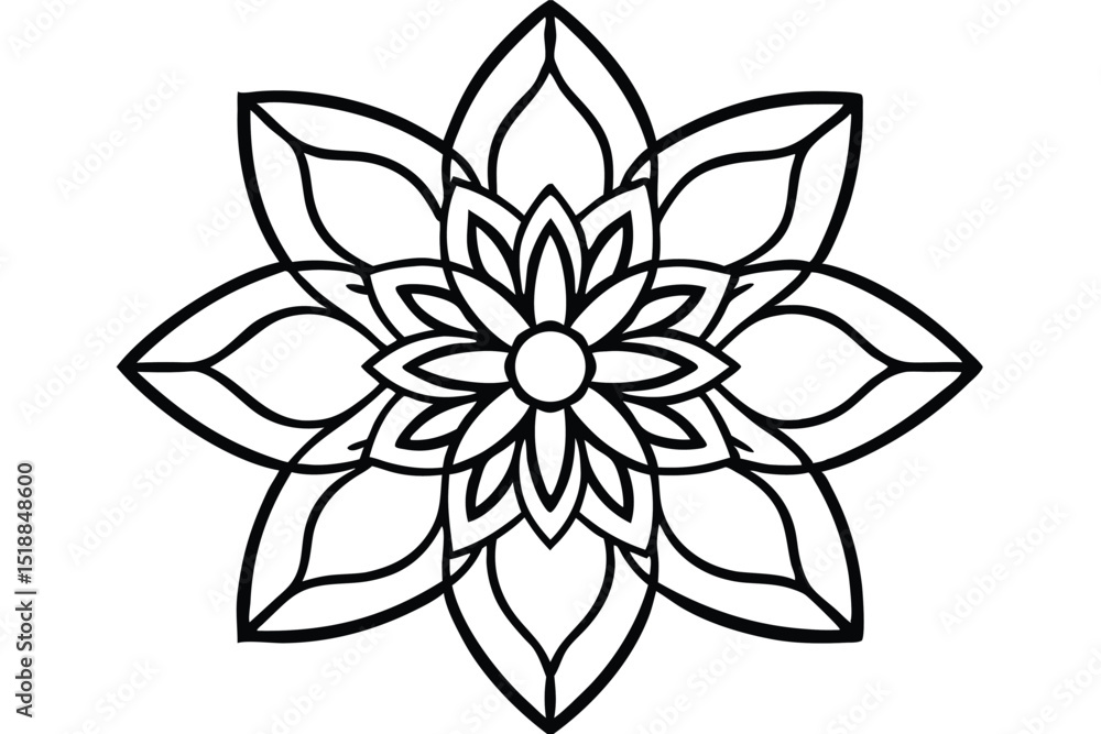 Obraz premium Golden abstract mandala flower logo design