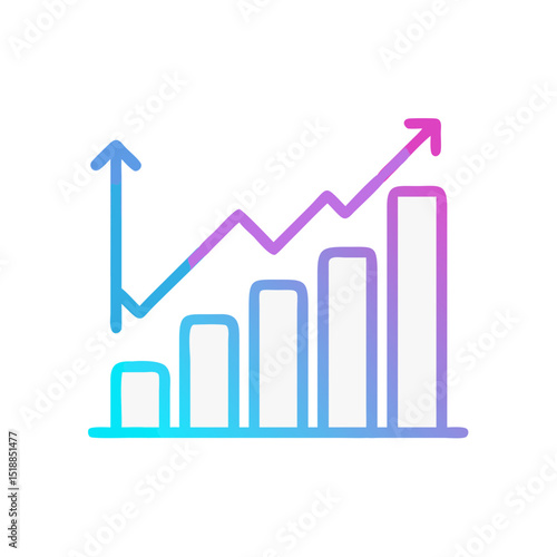 Gradient Growth Bar Chart Icon with Upward Trend Free Download Gradient Growth Bar Chart Icon with Upward Trend - GFXLoad