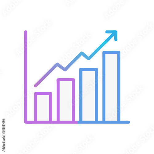 Gradient Growth Bar Chart Icon with Upward Trend Free Download Gradient Growth Bar Chart Icon with Upward Trend - GFXLoad
