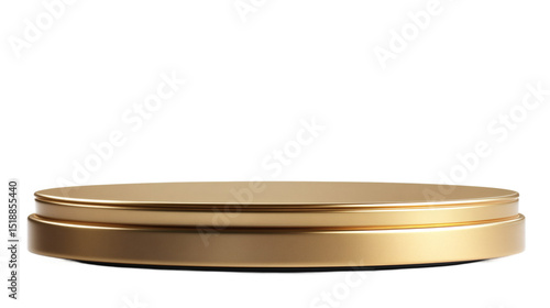 [Transparent Background PNG]Golden Round Stage Product Display