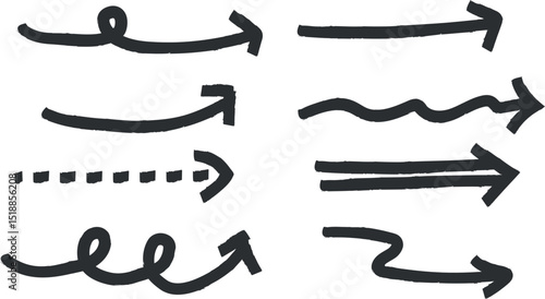 手書き矢印セットベクター