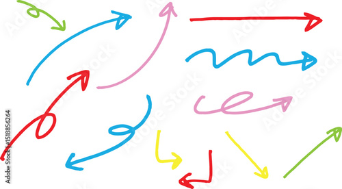 矢印セットあしらい素材ベクター