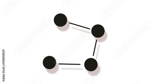 Animation of the rearrangement or change in structure of atoms or molecules.
