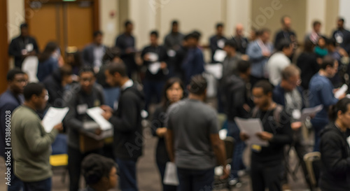 Wallpaper Mural Diverse Group of Professionals Engaging in Networking Event at a Business Conference Torontodigital.ca