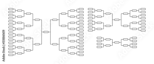 Tournament bracket icon template, isolated on white background