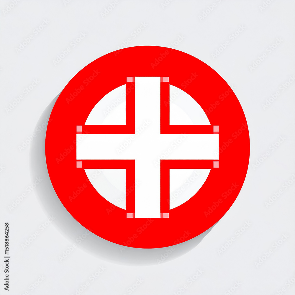 Modern Medical Cross Icon – Clean Vector Design Modern Medical Cross Icon – Clean Vector Design