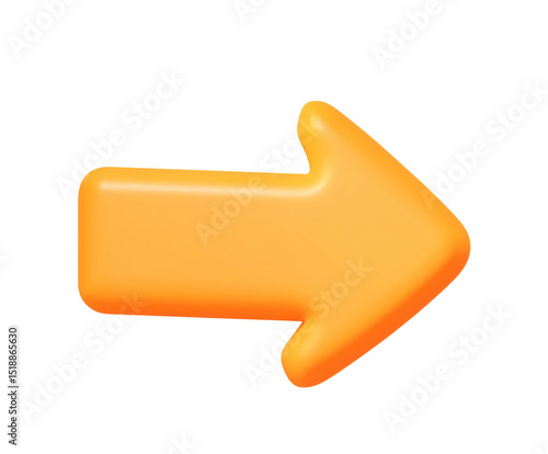 3D yellow arrow icon