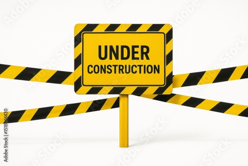 A yellow under construction sign with black stripes, a visual metaphor for potential change.