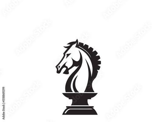 chess horse vector illustration