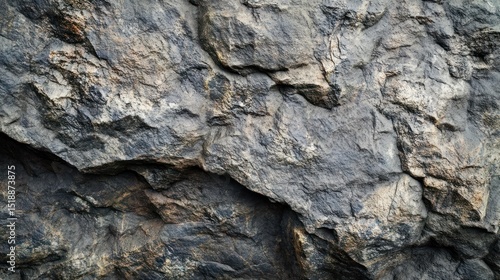 Rough Texture of Grey Mountain Rock Face
