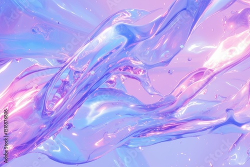 Vibrant abstract fluid composition with fluid texture