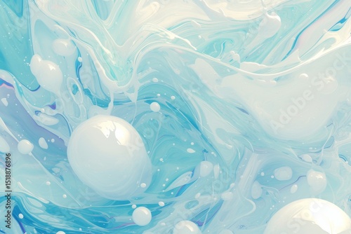 Warm liquid abstract background with smooth shapes