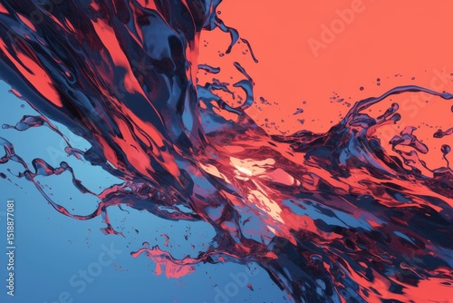 Abstract fluid design with intricate motion