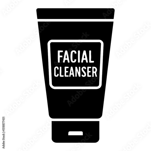 Facial cleanser tube icon
