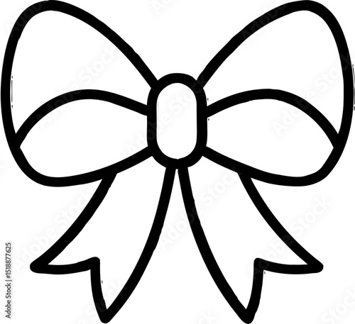 Ribbon bow icon set. Gift, present design elements. Holiday decoration concept. Vector illustration.