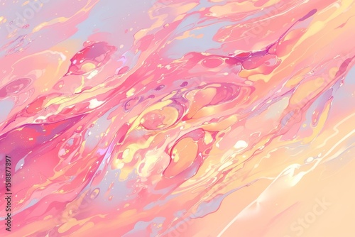 Warm liquid abstract background with vibrant gradient