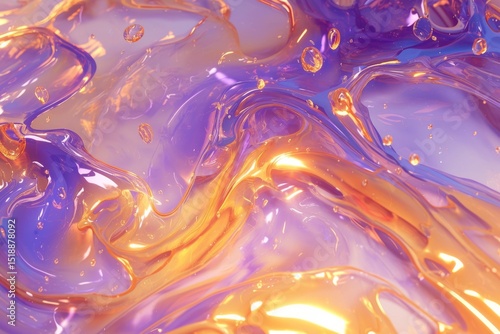 Abstract liquid background with gentle focus effect