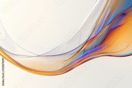 Dynamic abstract fluid composition with bold patterns