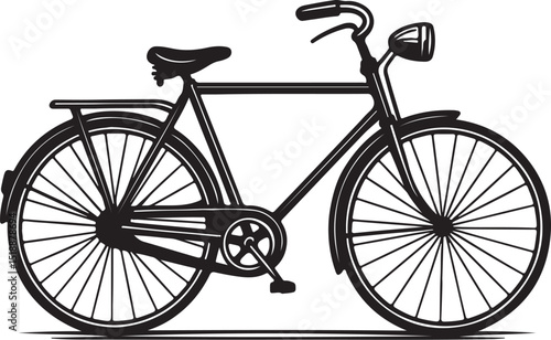 vintage bicycle silhouette