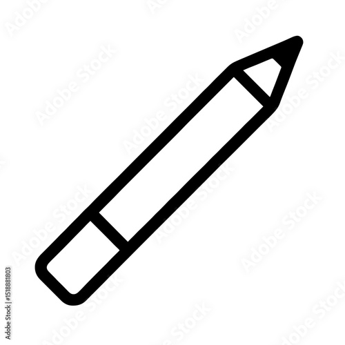 Cosmetic pencil outline icon