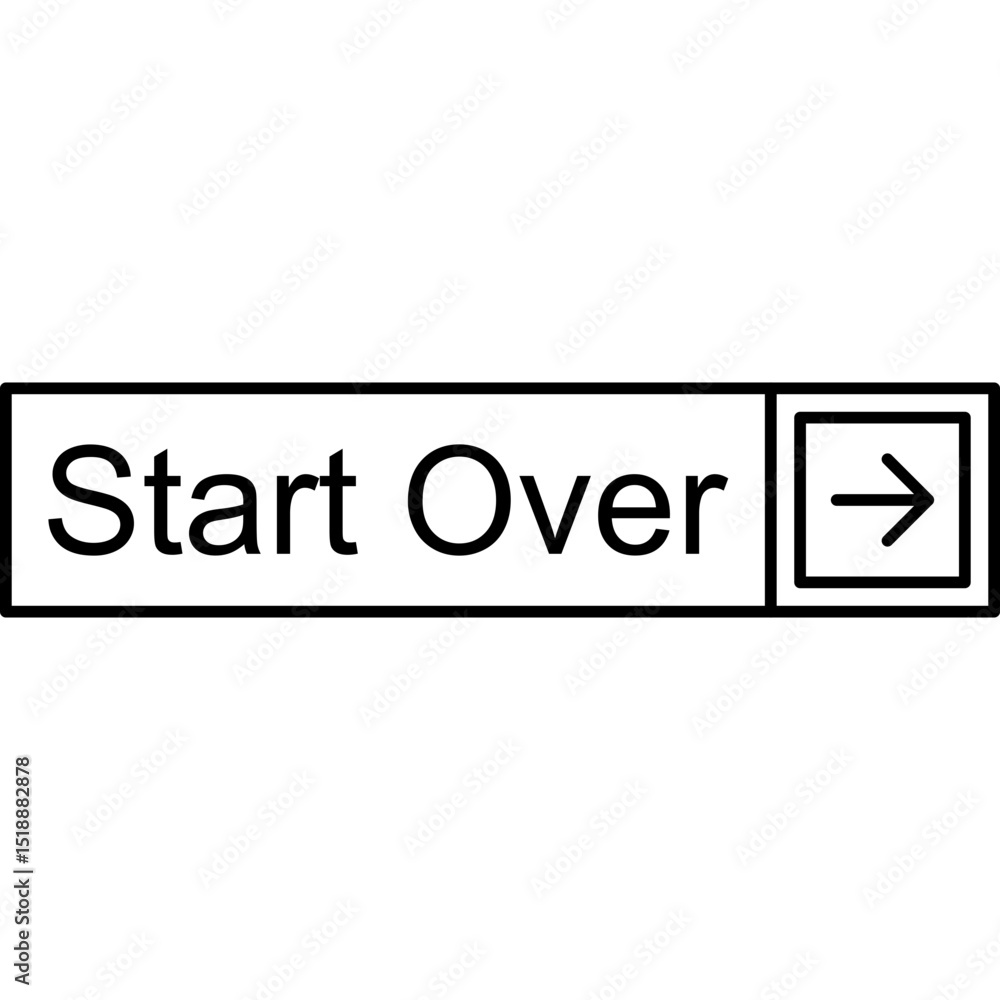 Start Over Vector Icon Start Over Vector Icon