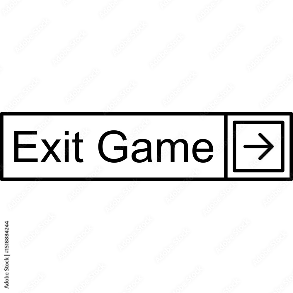 Obraz premium Exit Game Vector Icon