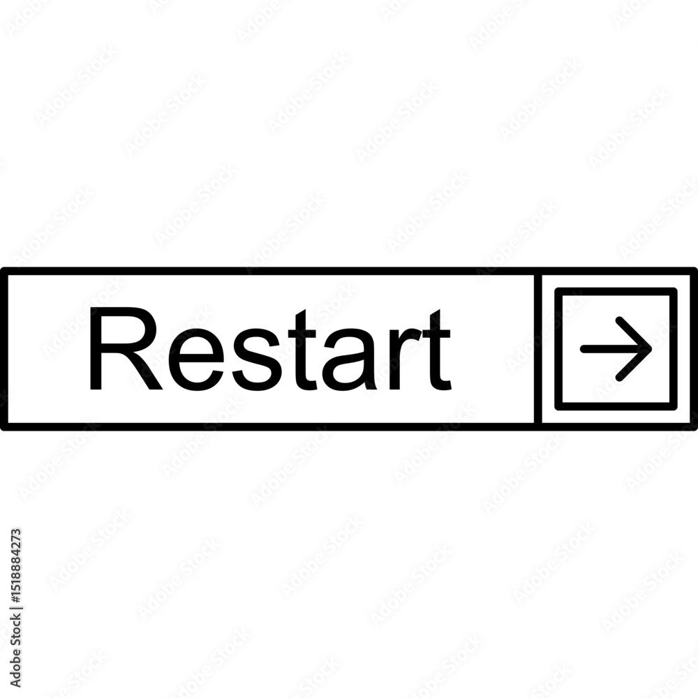 Fototapeta premium Restart Vector Icon