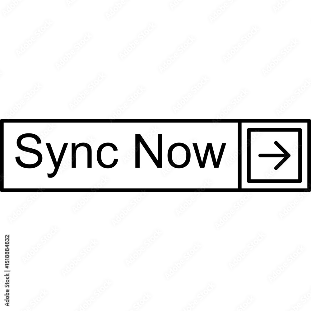 Fototapeta premium Sync Now Vector Icon