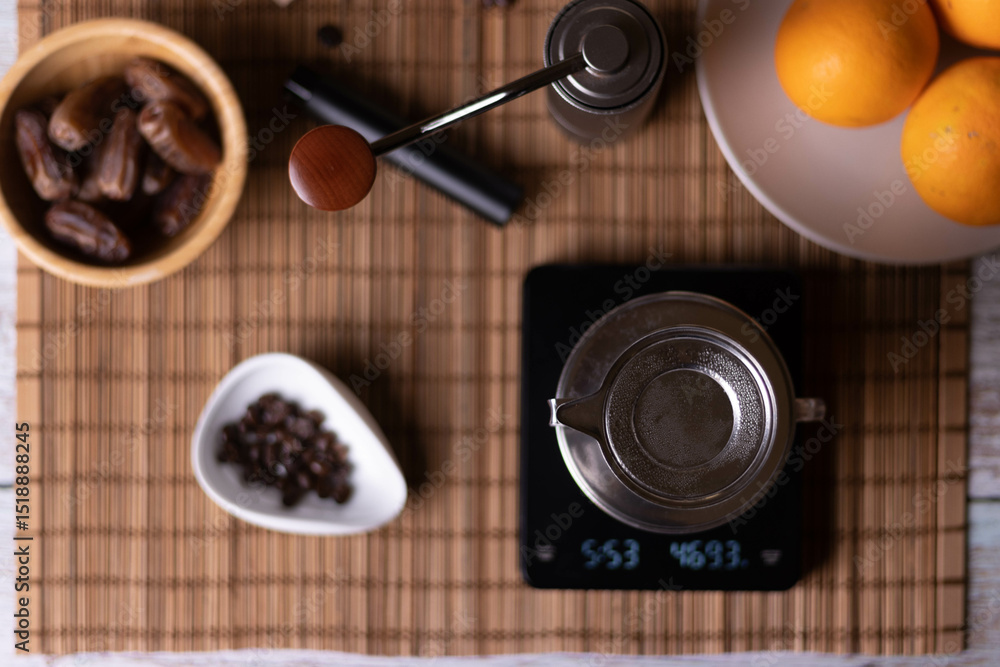 Fototapeta premium preparation of specialty coffee infusion