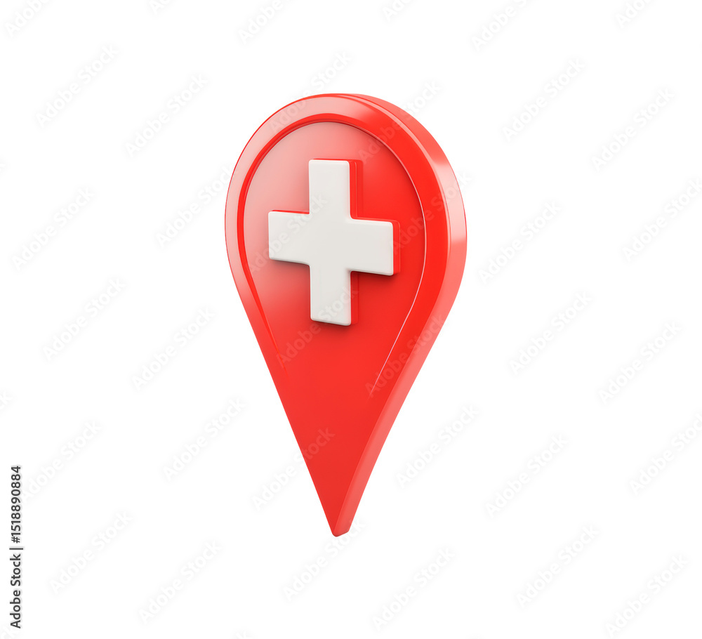 Obraz premium Switzerland flag location pin