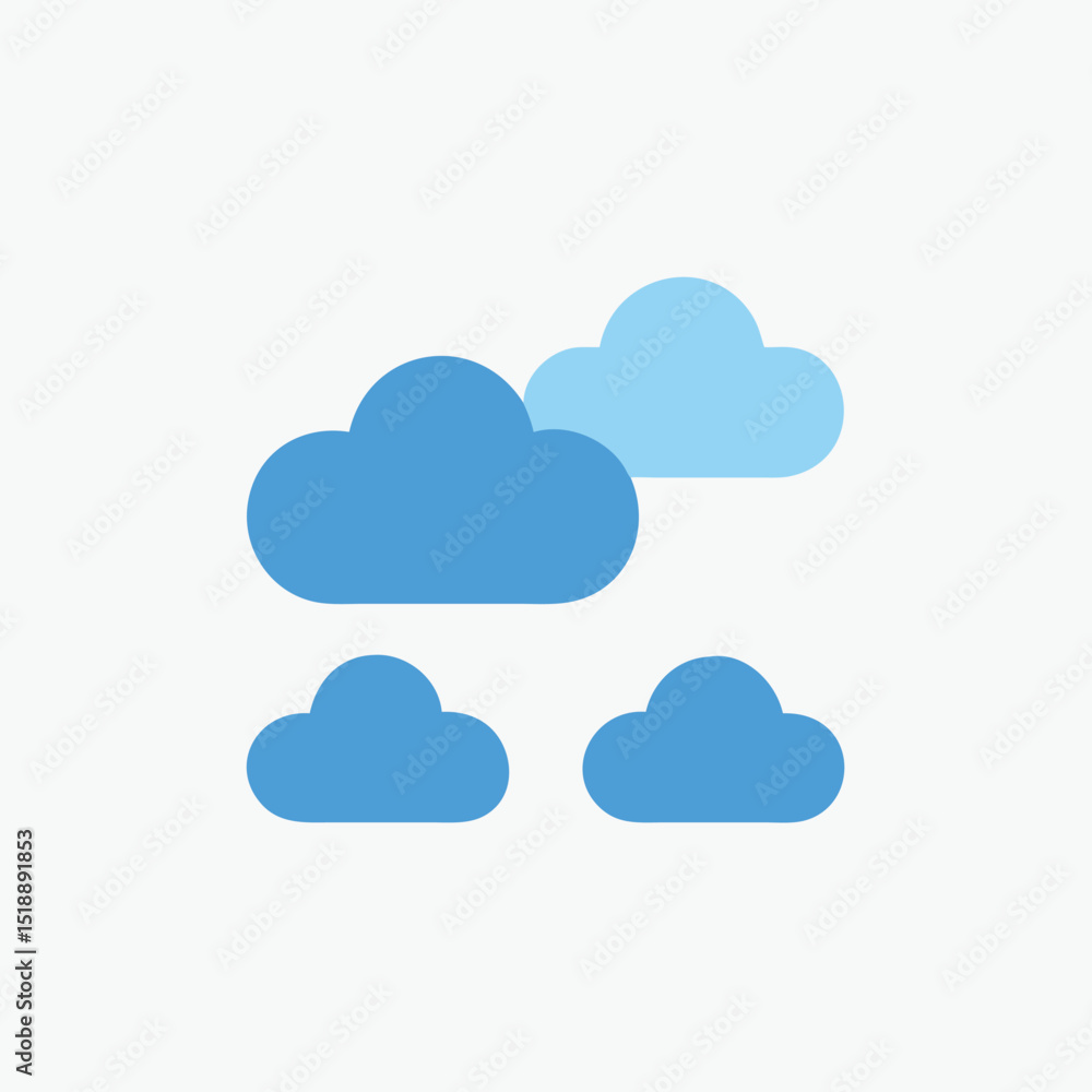 Minimalist clouds set. Great for web design, apps, children books, environmental graphics, weather icons Minimalist clouds set. Great for web design, apps, children books, environmental graphics, weather icons