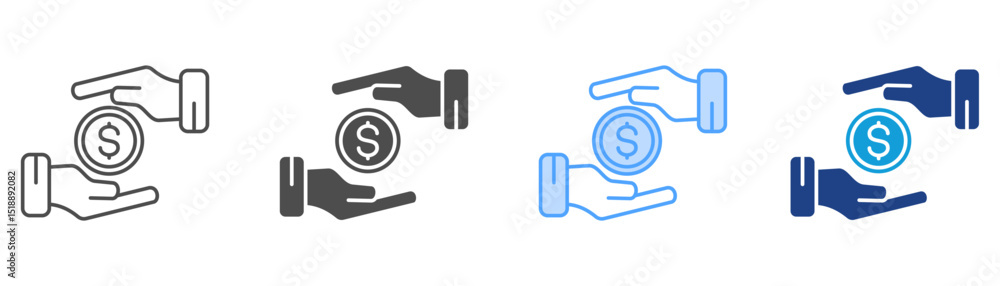 Receivable Icon Set Multiple Style Collection Receivable Icon Set Multiple Style Collection