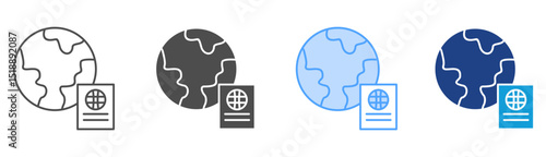 Visa Icon Set Multiple Style Collection