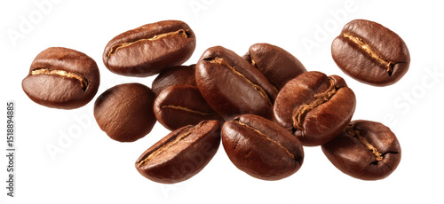 Wallpaper Mural [Transparent Background PNG]Roasted Coffee Beans Isolated on White Background Torontodigital.ca