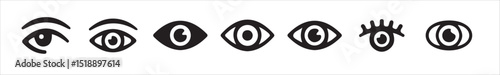 Eyes icon vector collection. Look and Vision icons.Show and hide visability icon set. Show password and hide password. Vector illustration eps 10.