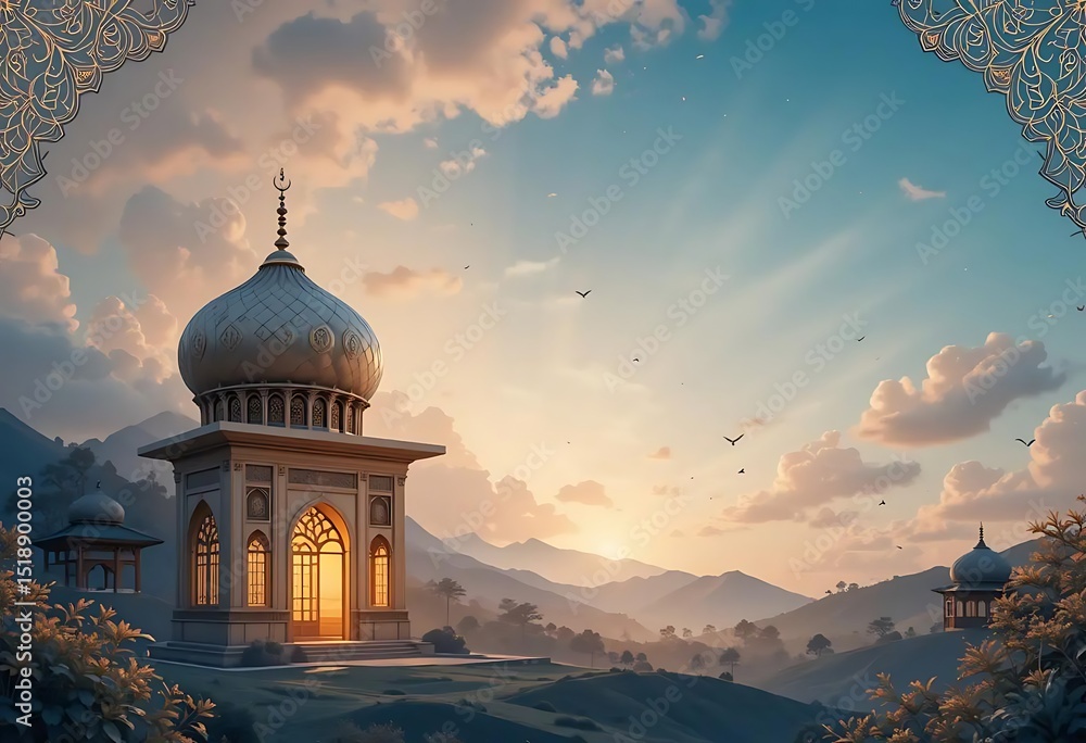 Obraz premium A Festive Ramadan and eid setup