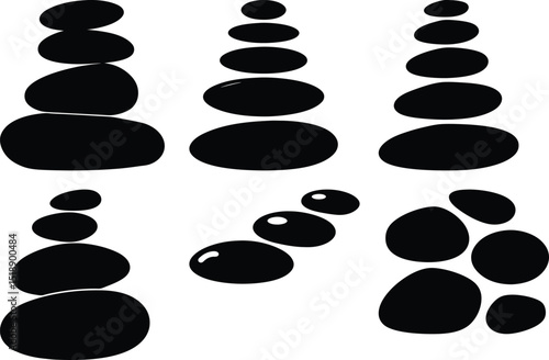 Black and white image showcasing the art of balancing stones for meditation