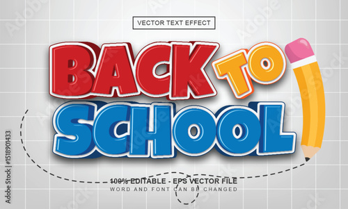 Back to school text effect