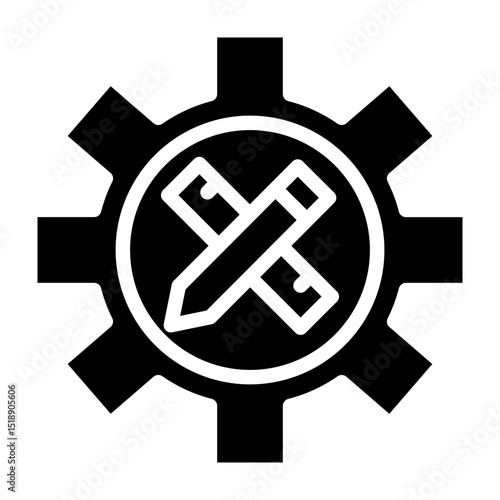 Vocational Training Vector Glyph Icon Design