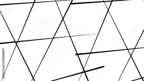 Abstract white background with random black lines, Random lines background. Abstract stripes or Geometric pattern.