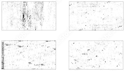 Black vertical dotted textured element collection. Grain noise texture background, grunge gradient, dirty distressed effect.