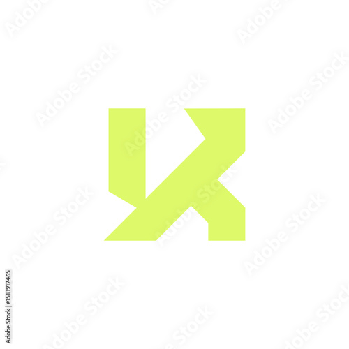 Free Download Geometric Lime Green Letter K Logo - GFXLoad