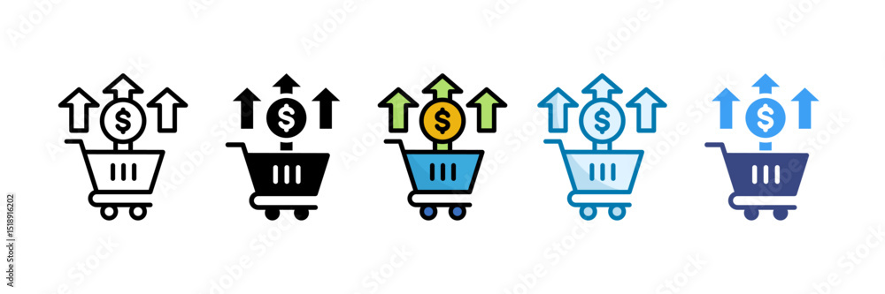 Upsell Opportunities Icon Set Multiple Style Collection Upsell Opportunities Icon Set Multiple Style Collection