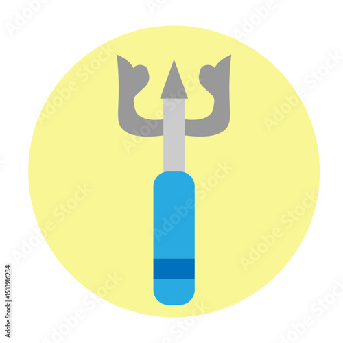 Fishing Spear Vector Flat Icon Design