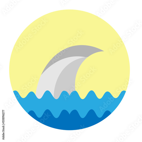 Tidal Wave Vector Flat Icon Design
